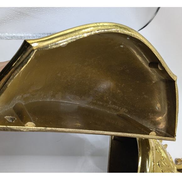 Vintage Hollywood Regency Homco Gold Ornate Plastic Wall Planter Pockets Pair - Picture 6 of 8